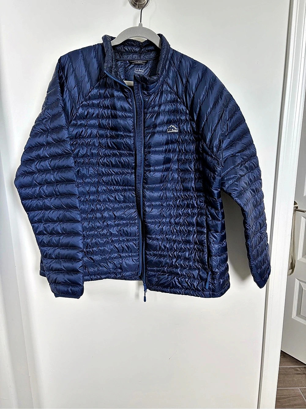 L.L.Bean Women's Ultralight 850 Down Sweater Blue XL